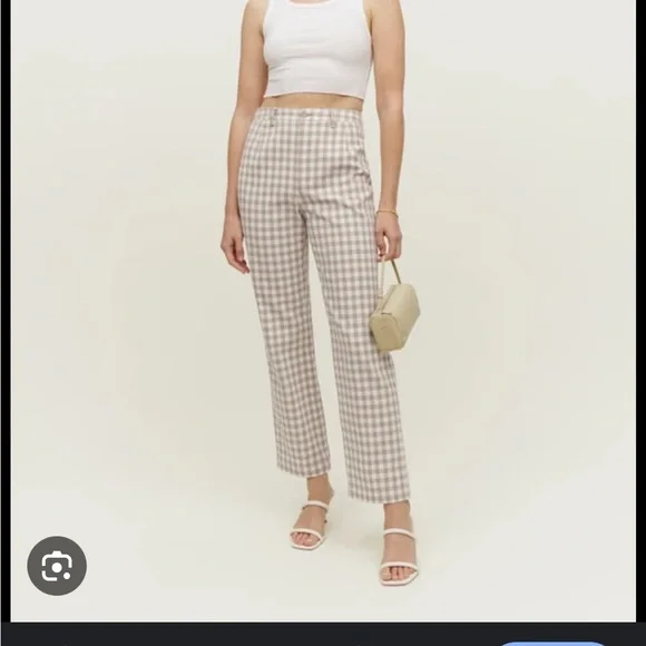 Reformation Franklin pants in gingham - Picture 6 of 7
